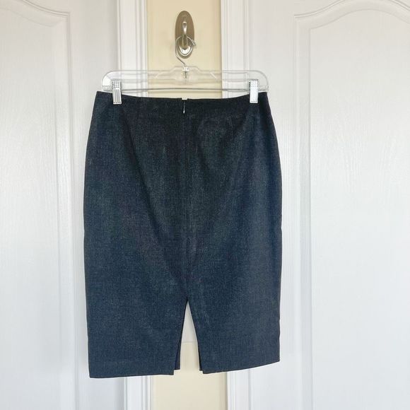 Banana Republic 4P Middle Split/Slit Above Knee Grey Office Skirt - Picture 4 of 7